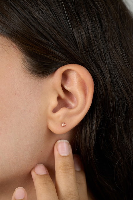 Heliophilia Silver Pendientes en Plata de Ley 925 - Rosa